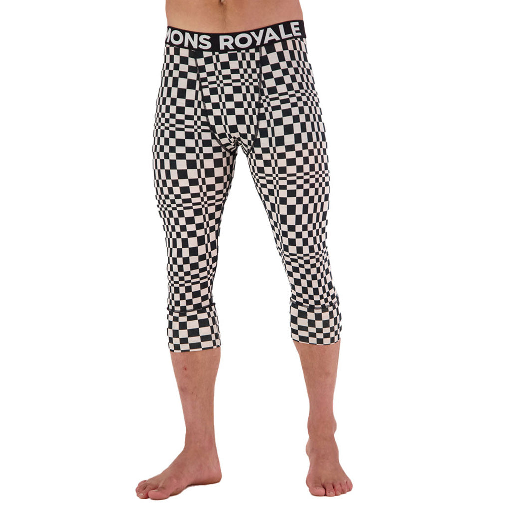 Skiundertøj, Cascade Merino Flex 200 3/4 i farven Checkers set forfra