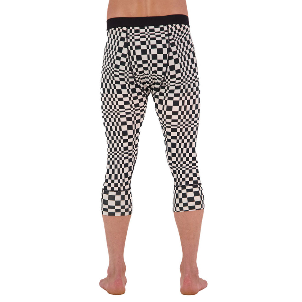 Skiundertøj, Cascade Merino Flex 200 3/4 i farven Checkers set bagfra