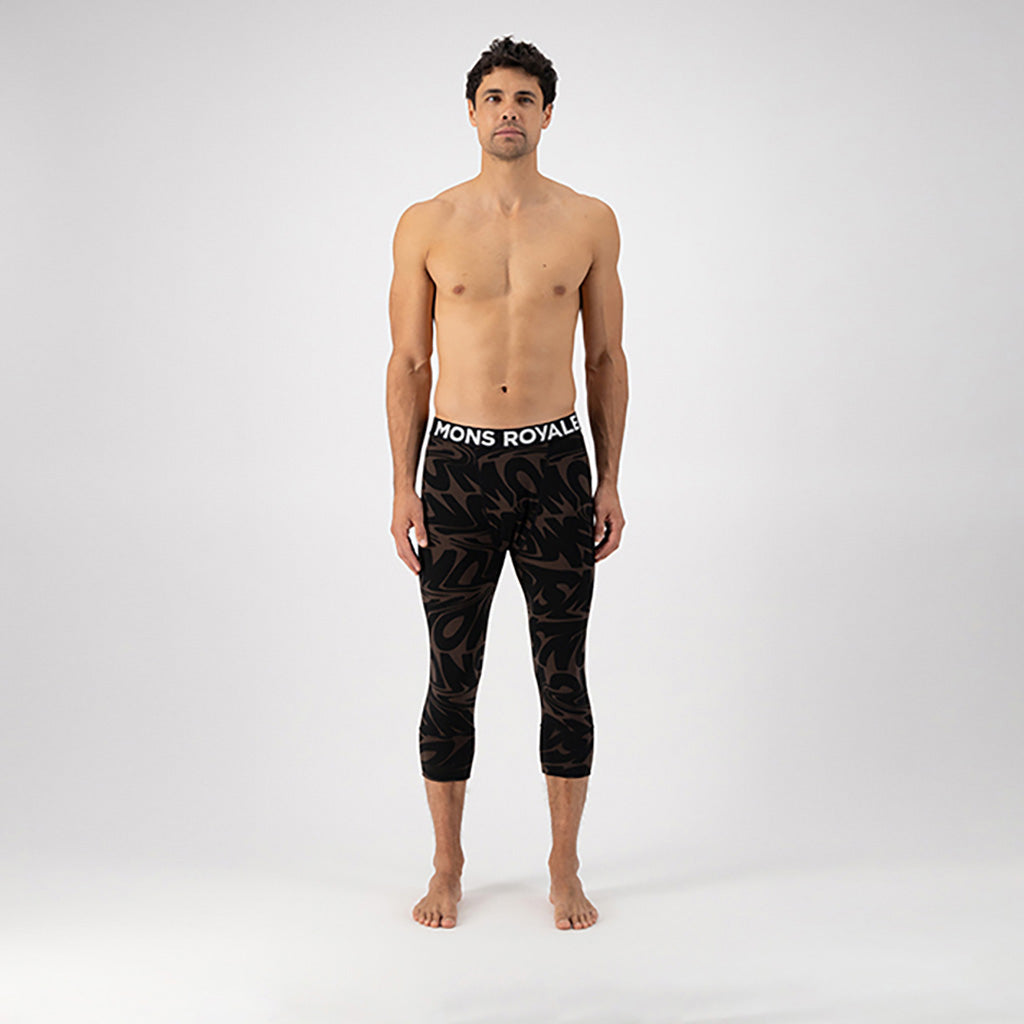 Skiundertøj, Cascade Merino Flex 200 3/4 i farven Slc set forfra