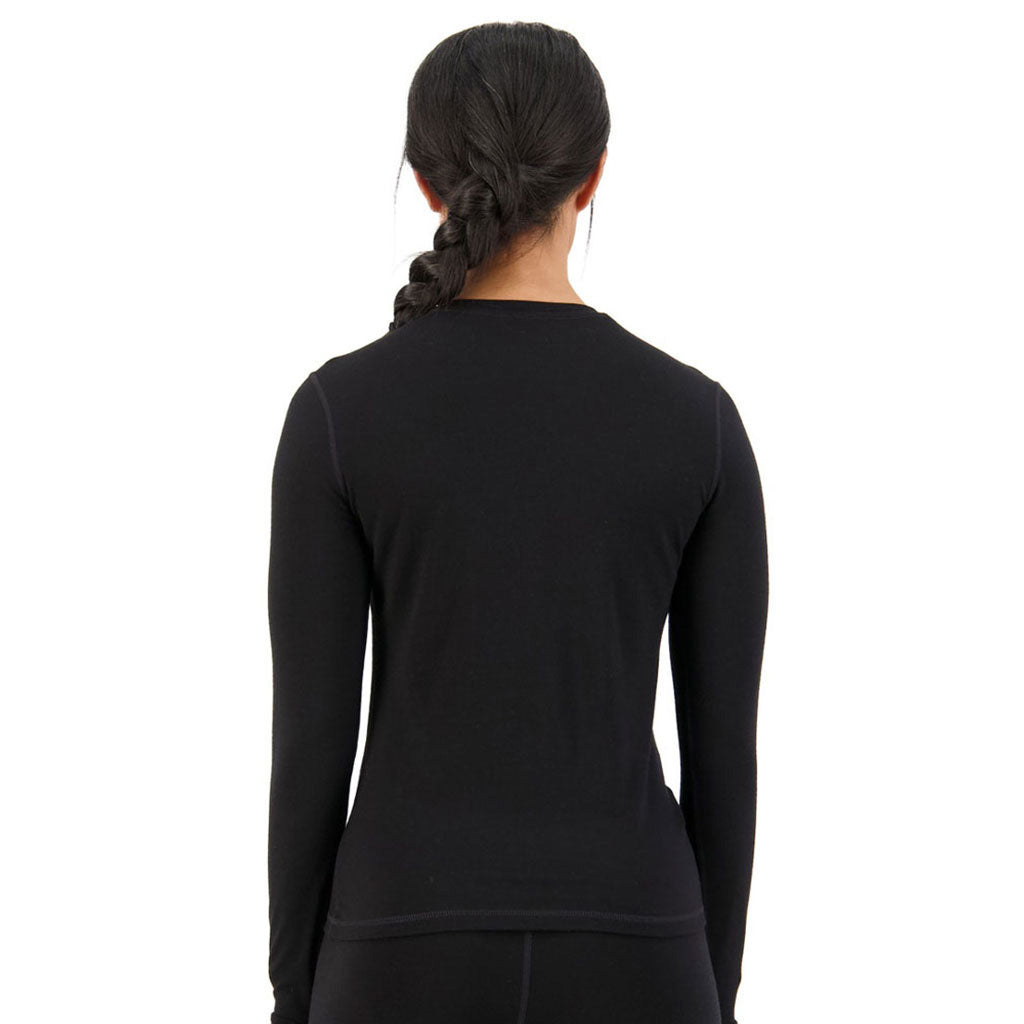 Skiundertøj, Cascade Merino Flex 200 LS i farven sort set bagfra