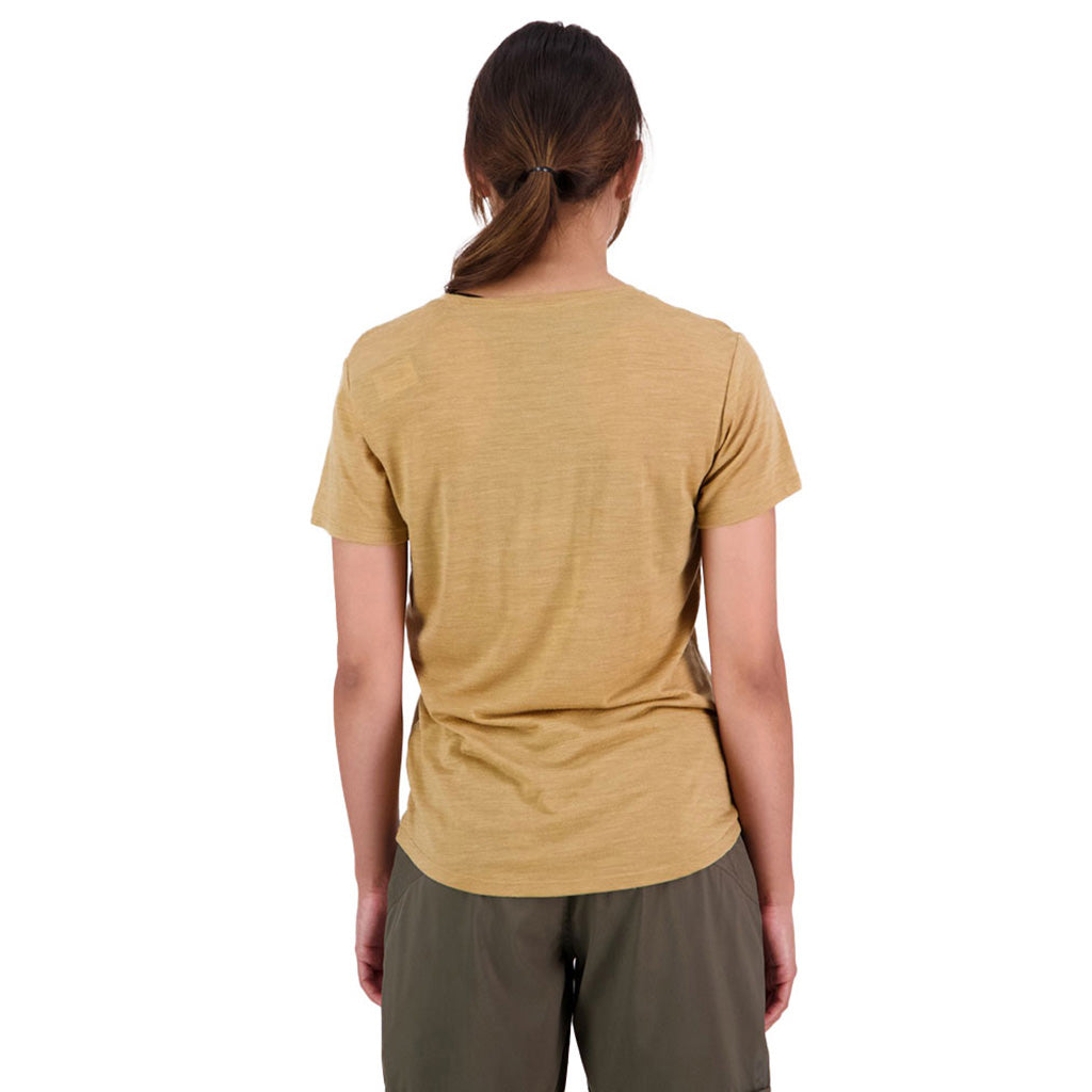 En Langærmet T-shirt, Zephyr Merino Cool Tee Smokey i farven Cumin set bagfra
