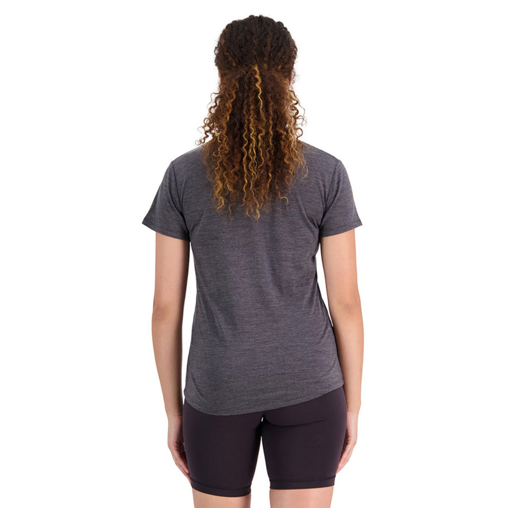 En T-Shirt, Zephyr Merino Cool i farven Smoke set bagfra