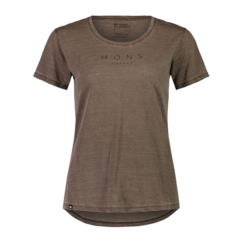 En T-Shirt, Zephyr Merino Cool i farven Walnut set forfra