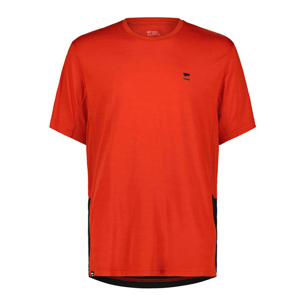 En T-Shirt, Tarn Merino Shift i farven Retro rød / sort