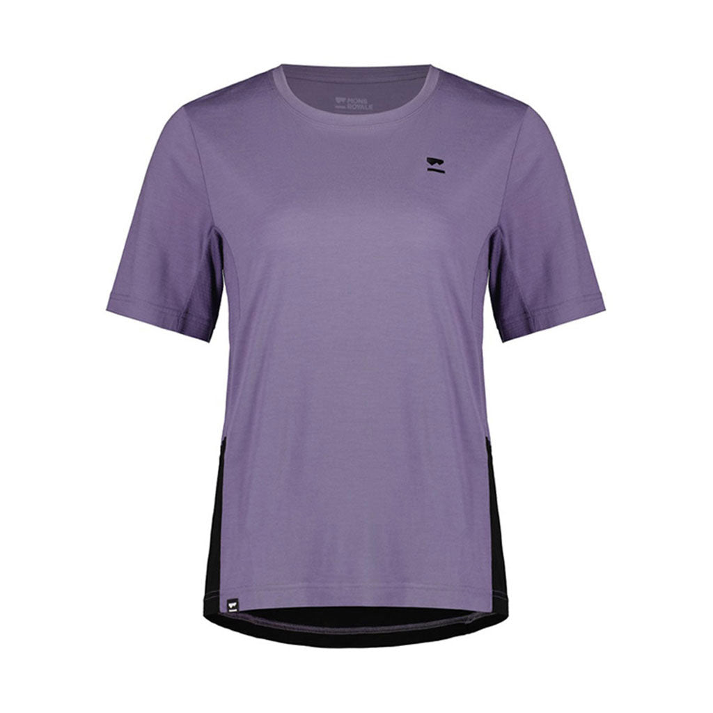 En T-Shirt, Tarn Merino Shift i farven Thistle / sort