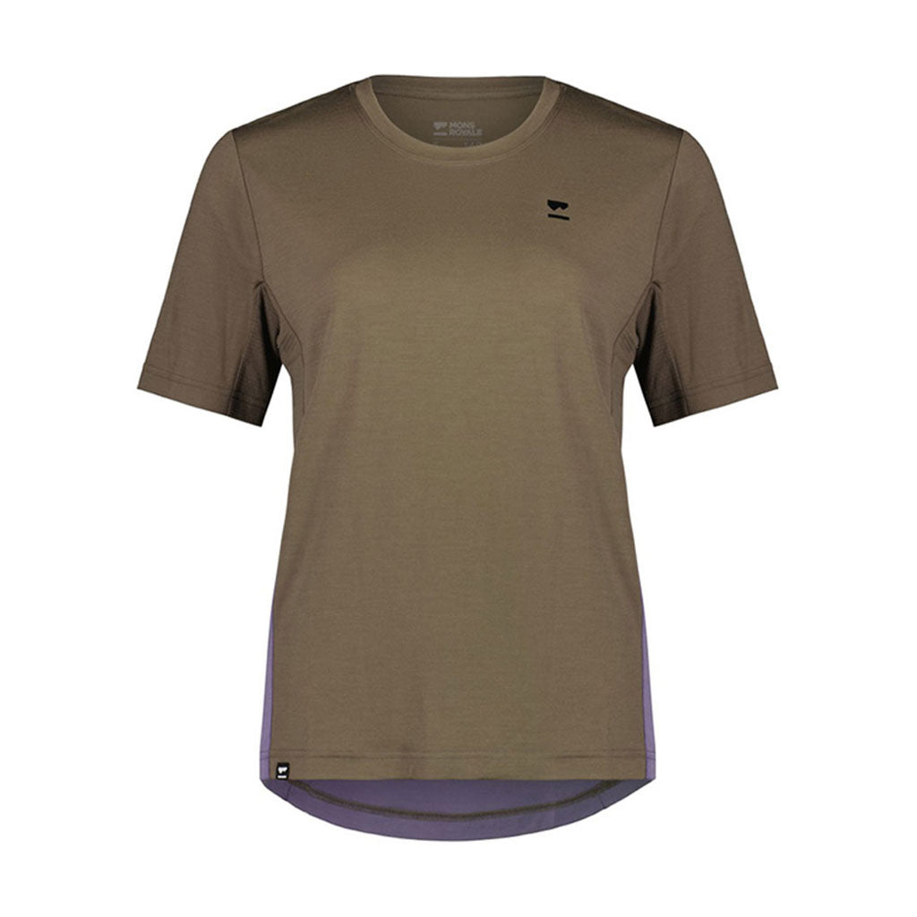 En T-Shirt, Tarn Merino Shift i farven Walnut / Thistle