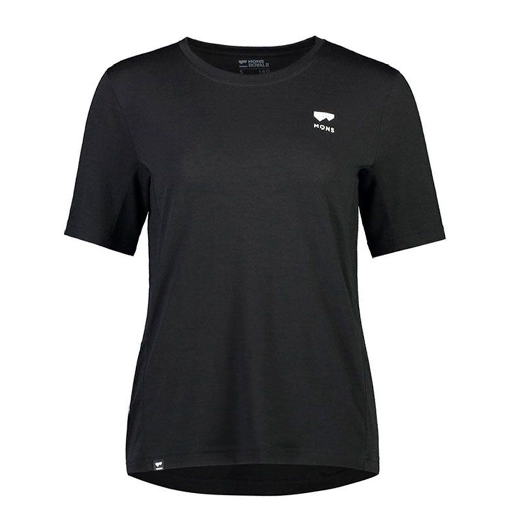 En T-Shirt, Tarn Merino Shift i farven sort set forfra