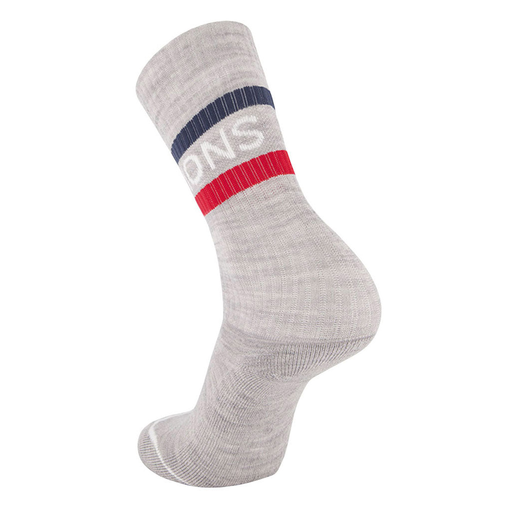 Signature Crew Sokker i farven College grå set fra en skrå vinkel