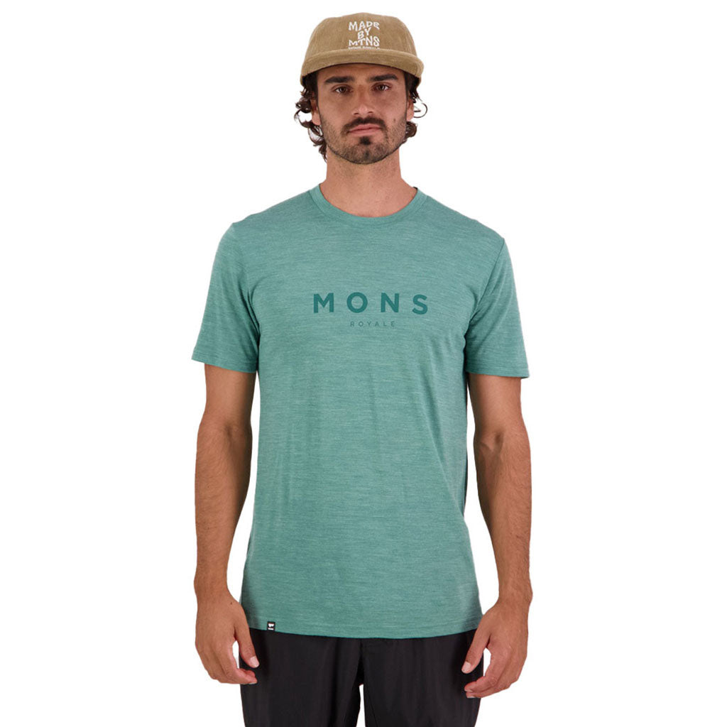 En T-Shirt, Zephyr Merino Cool i farven Smokey grøn set forfra