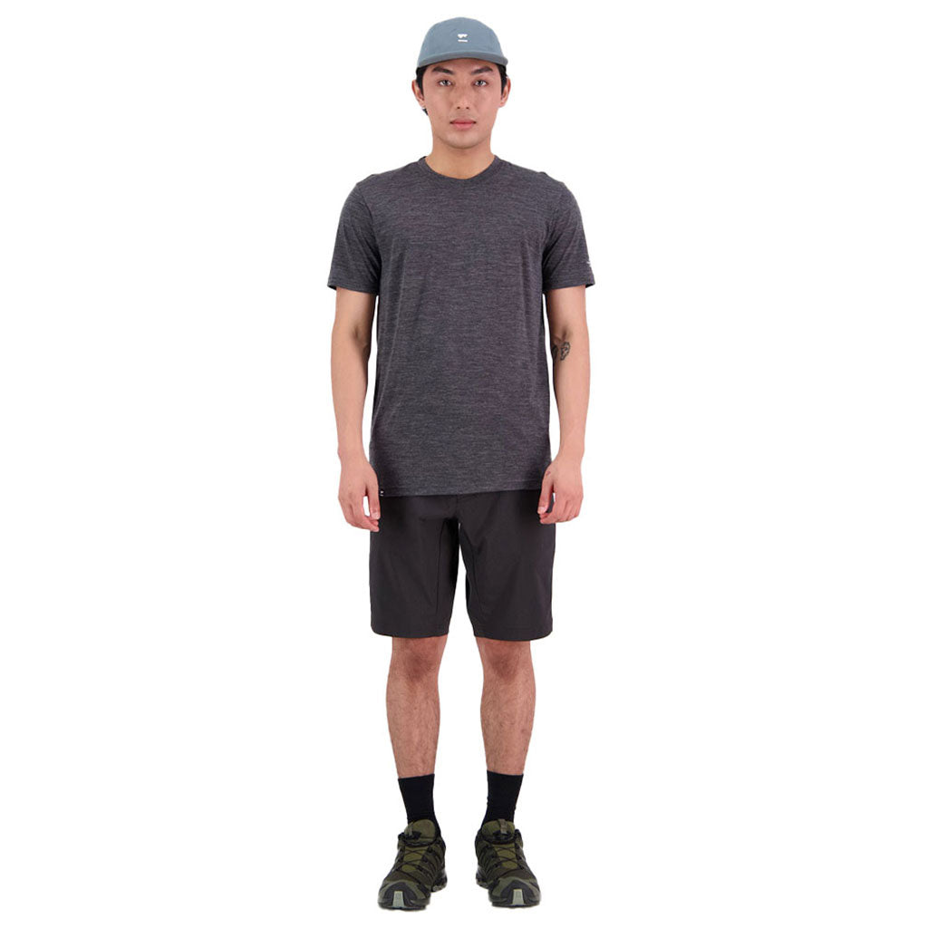 En T-Shirt, Zephyr Merino Cool i farven Smoke set forfra