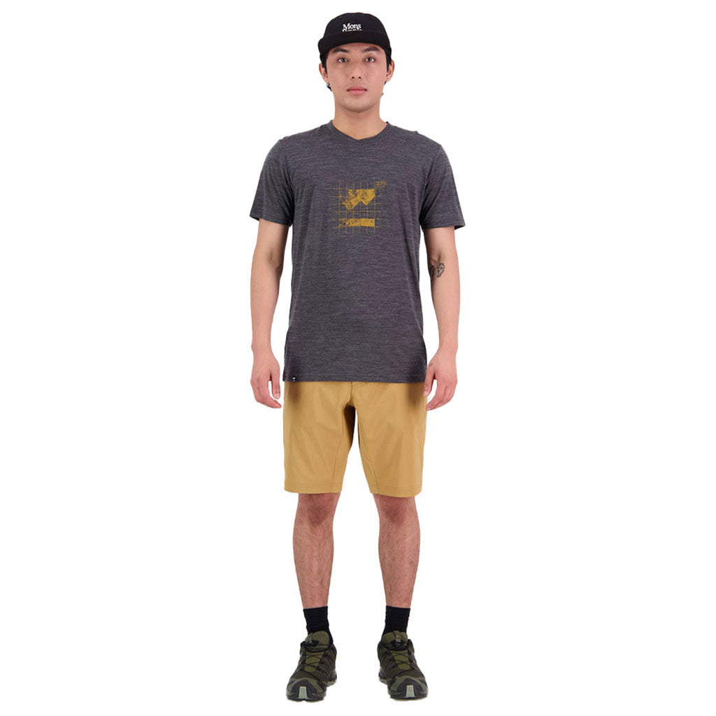 En T-Shirt, Zephyr Merino Cool i farven Smoke set forfra