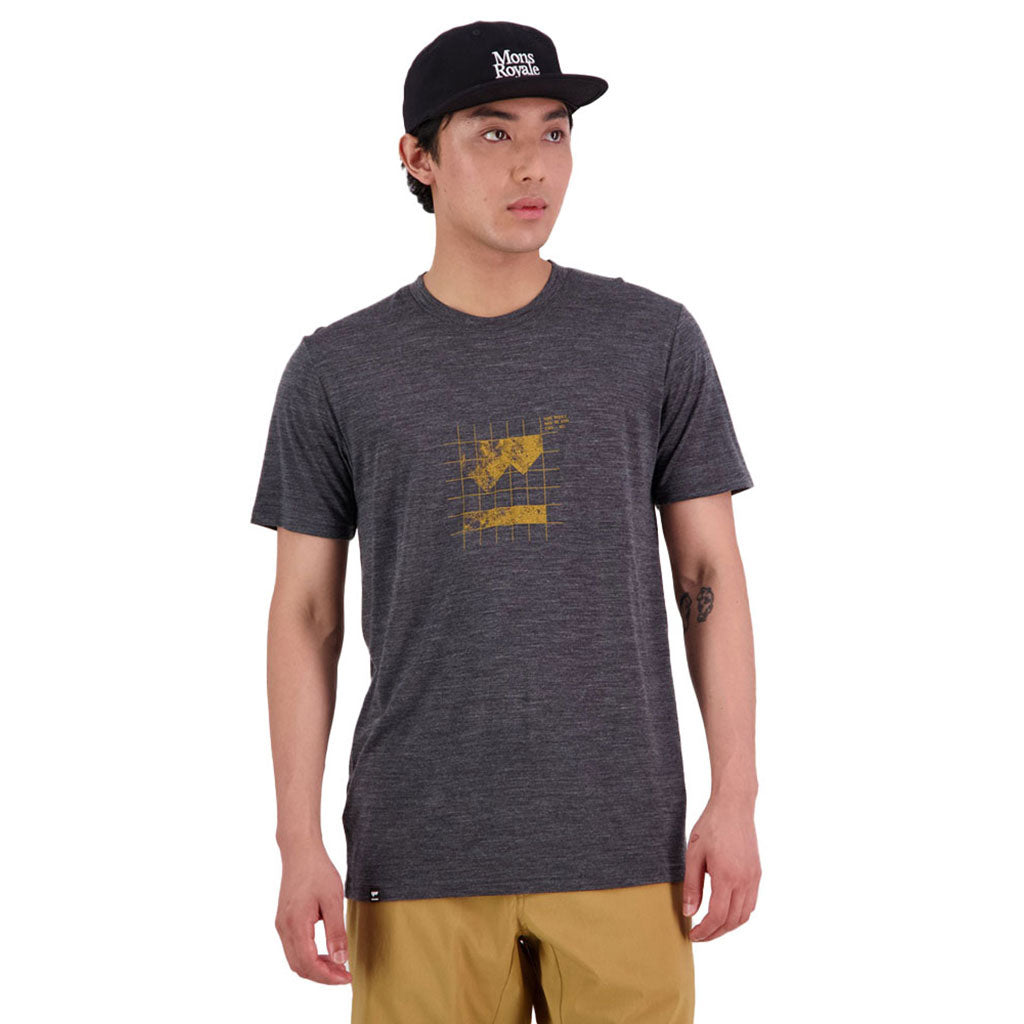 En T-Shirt, Zephyr Merino Cool i farven Smoke set forfra