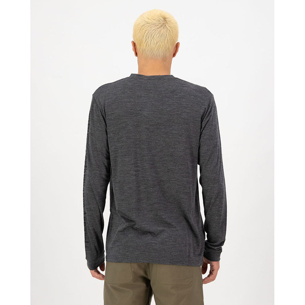 Zephyr Merino Tencel™ Long Sleeve Midlayer i farven Smoke set bagfra