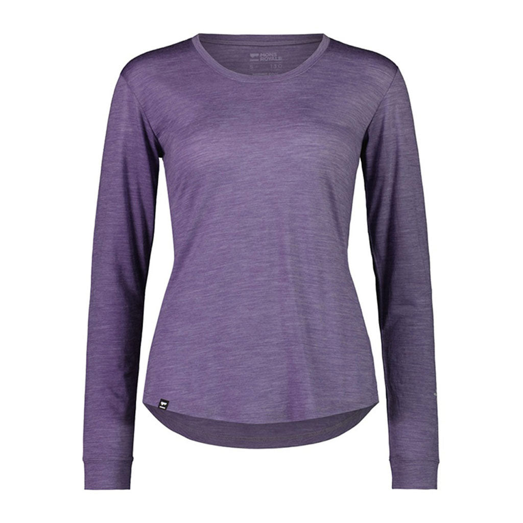 En T-Shirt, Zephyr Merino Cool LS i farven Thistle