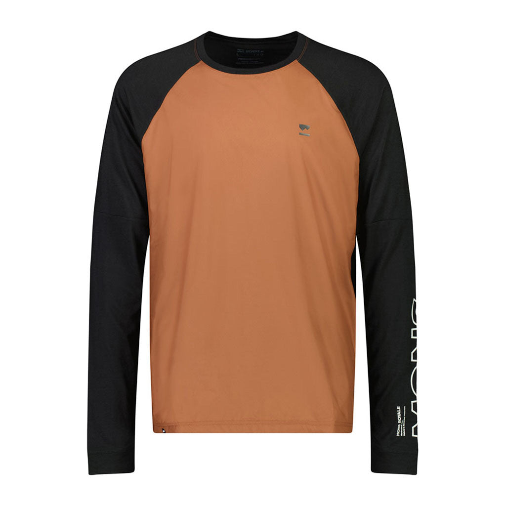 En T-Shirt, Tarn Merino Shift Wind Jersey i farven Dark Copper/sort