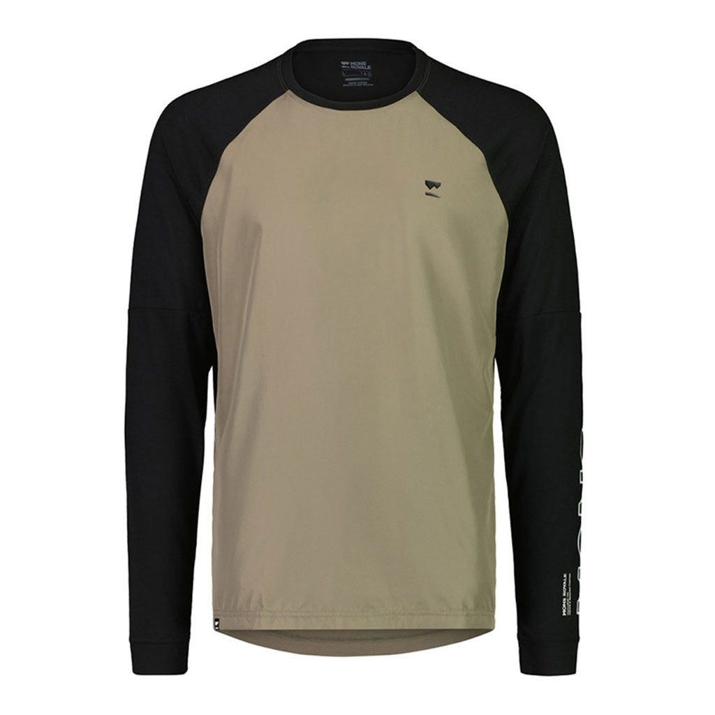 En T-Shirt, Tarn Merino Shift Wind Jersey i farven Walnut / sort