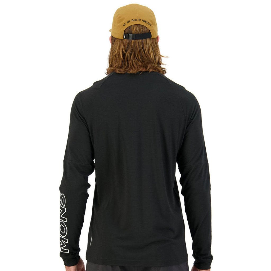 Skiundertøj, Tarn Merino Shift Wind Jersey i farven sort set bag fra