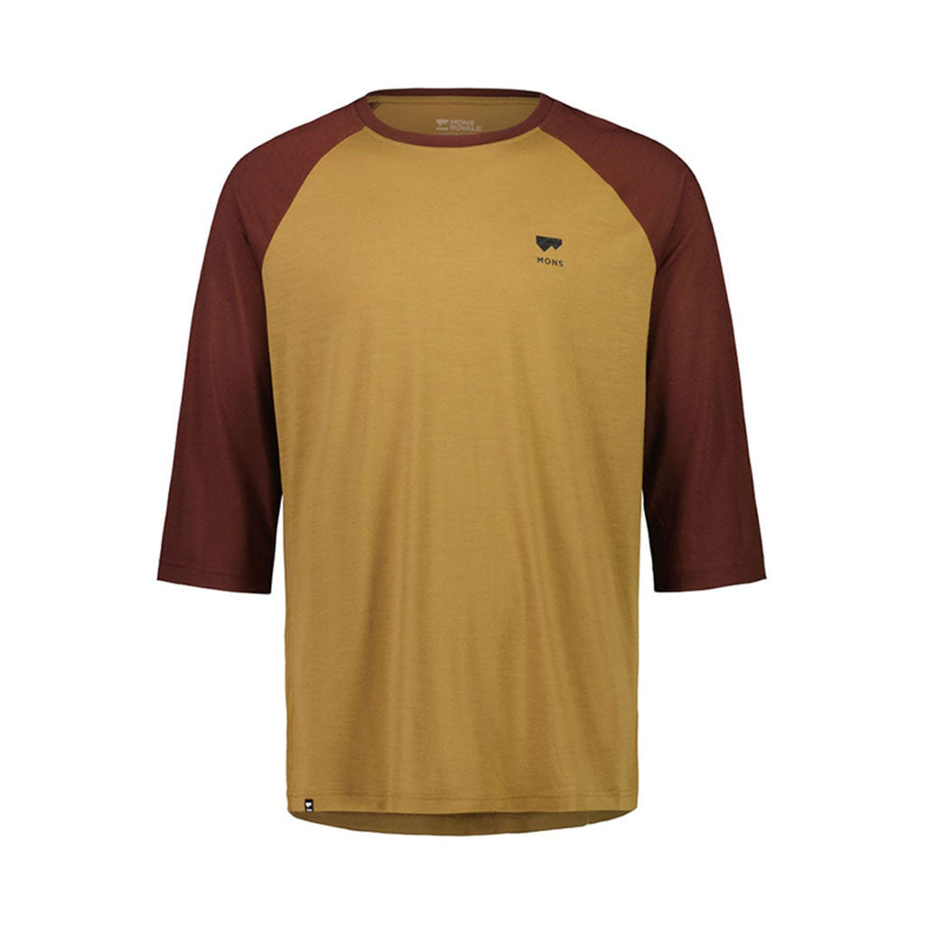 En Langærmet T-shirt, Tarn Merino Shift Raglan 3/4 i farven Slow Bake set forfra