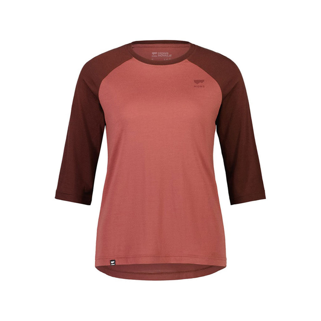 En Langærmet T-shirt, Tarn Merino Shift Raglan 3/4 i farven Slow Bake