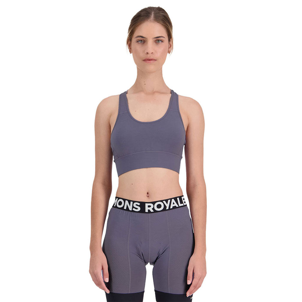 En Sports BH, Stratos Merino Shift i farven Shark set forfra