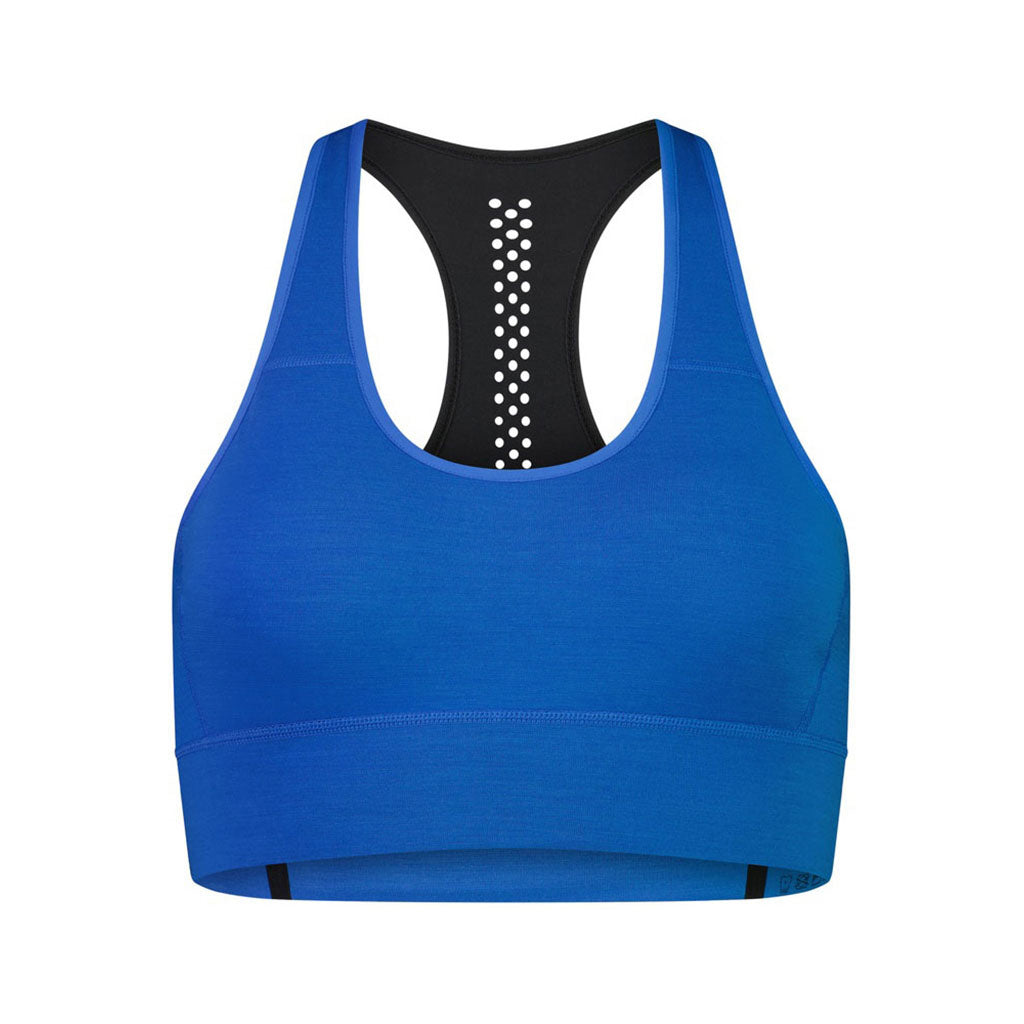 En Sports BH, Stratos Merino Shift i farven Pop blå