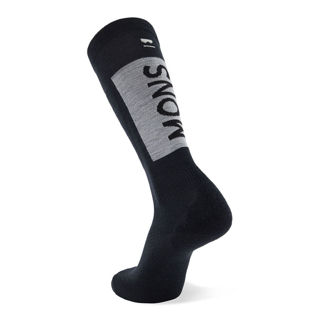 Atlas Merino Snow Skisokker i farven sort set fra venstre side