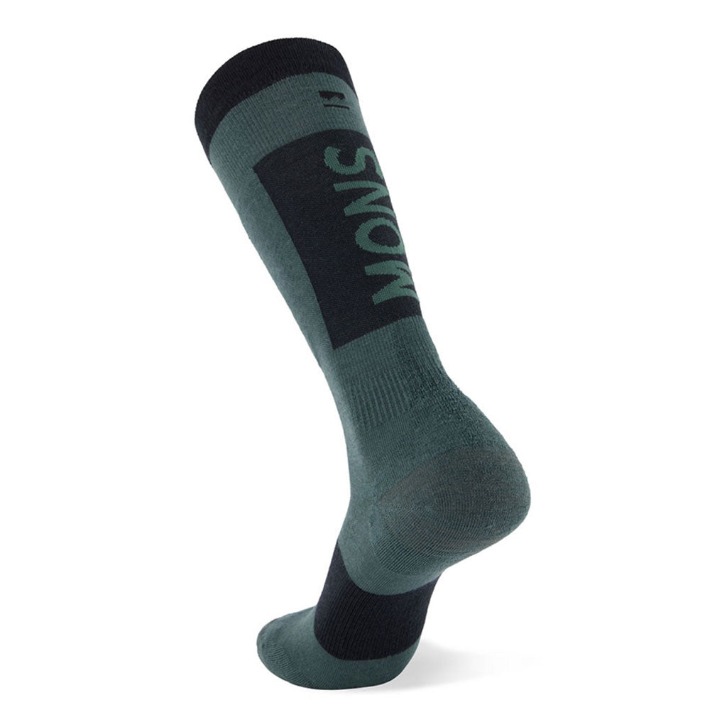 Atlas Merino Snow Skisokker i farven Burnt Sage set bagfra