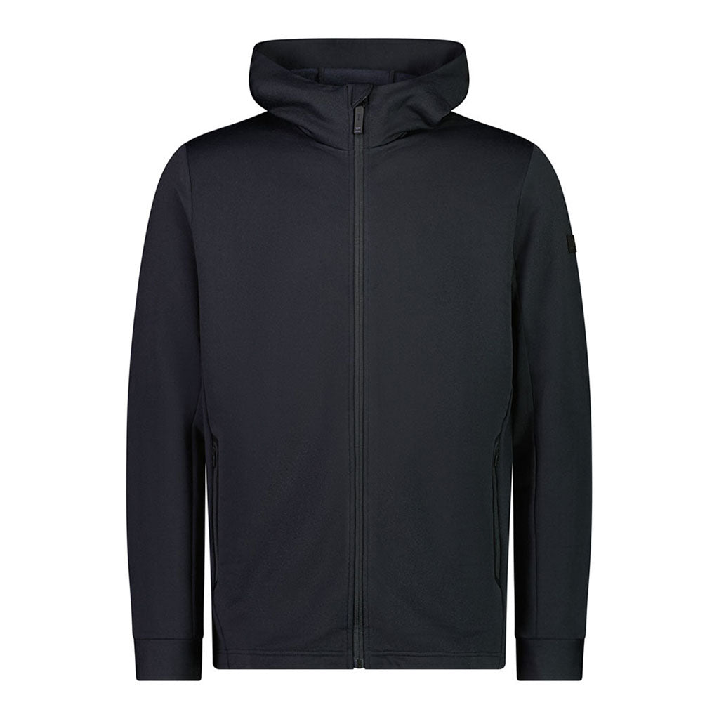 Arcadia Merino Fleece Hoody Midlayer i farven sort