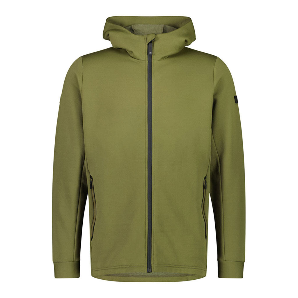 Arcadia Merino Fleece Hoody Midlayer i farven Dark Olive