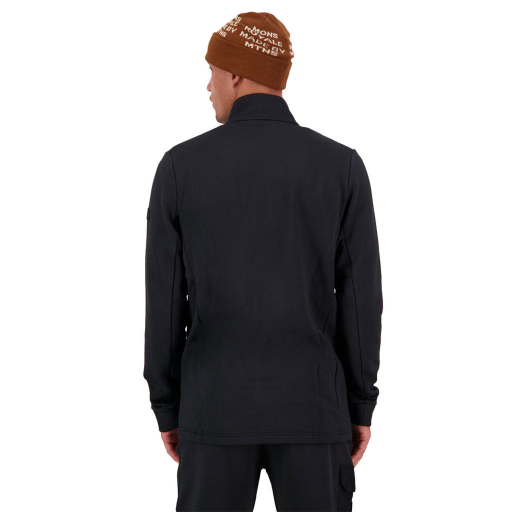 Arcadia Merino Fleece Midlayer i farven sort set bagfra