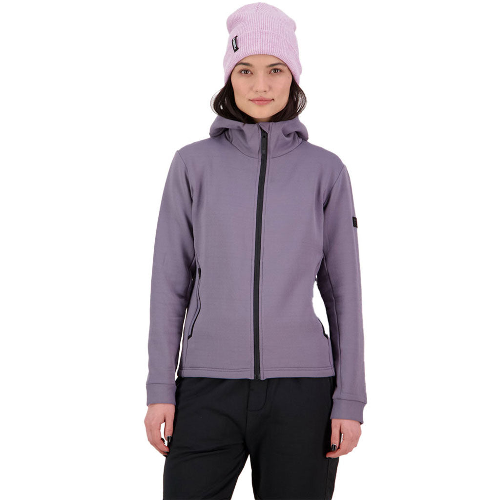 Arcadia Merino Fleece Hoody Midlayer i farven Shark set forfra