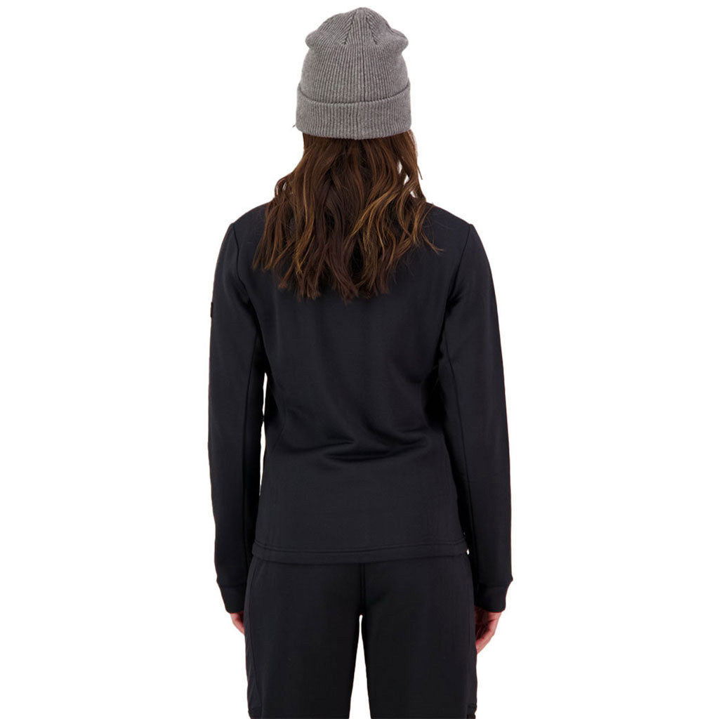 Arcadia Merino Fleece Midlayer i farven sort set bagfra