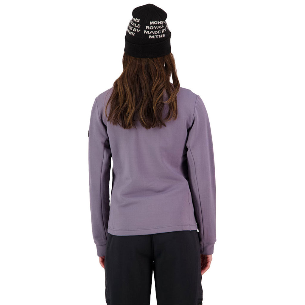 Arcadia Merino Fleece Midlayer i farven Shark set bagfra