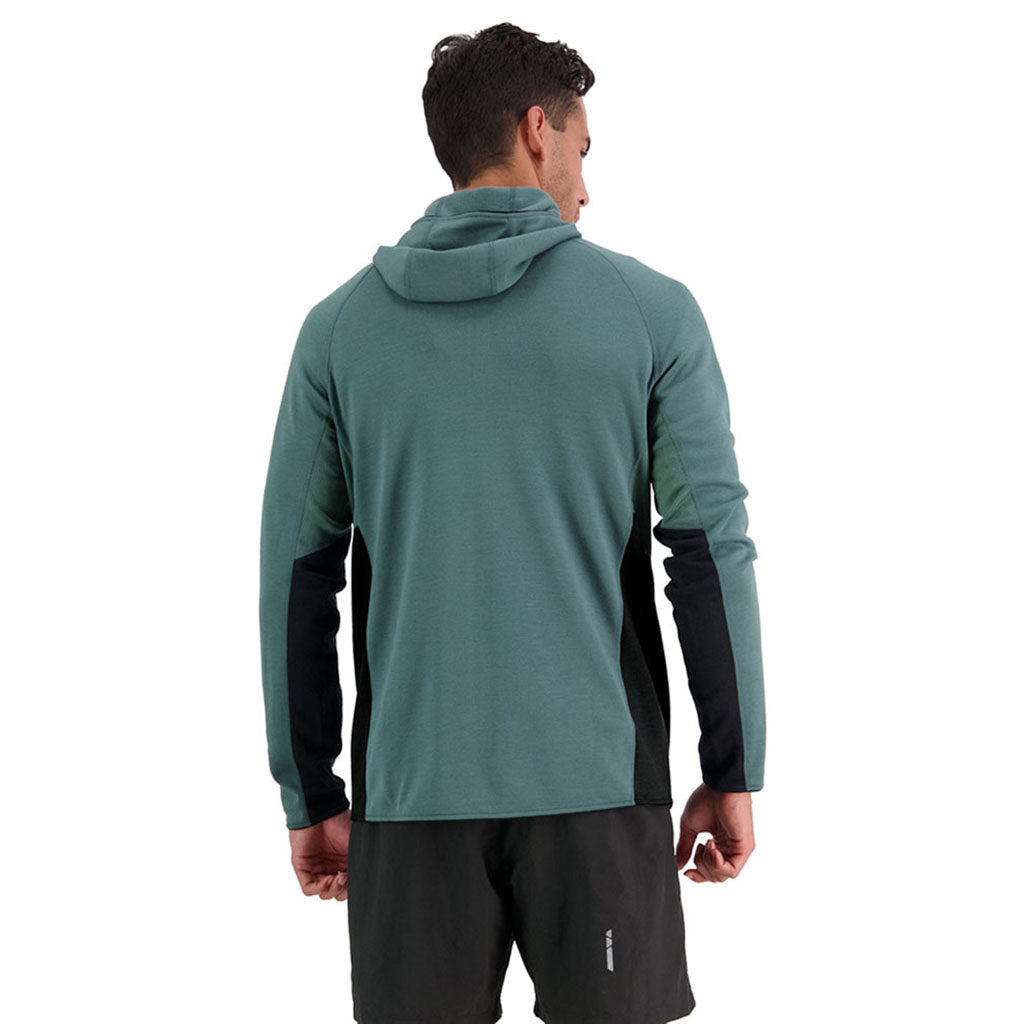 Approach Merino Shift Fleece Hood Midlayer i farven Burnt Sage set bagfra