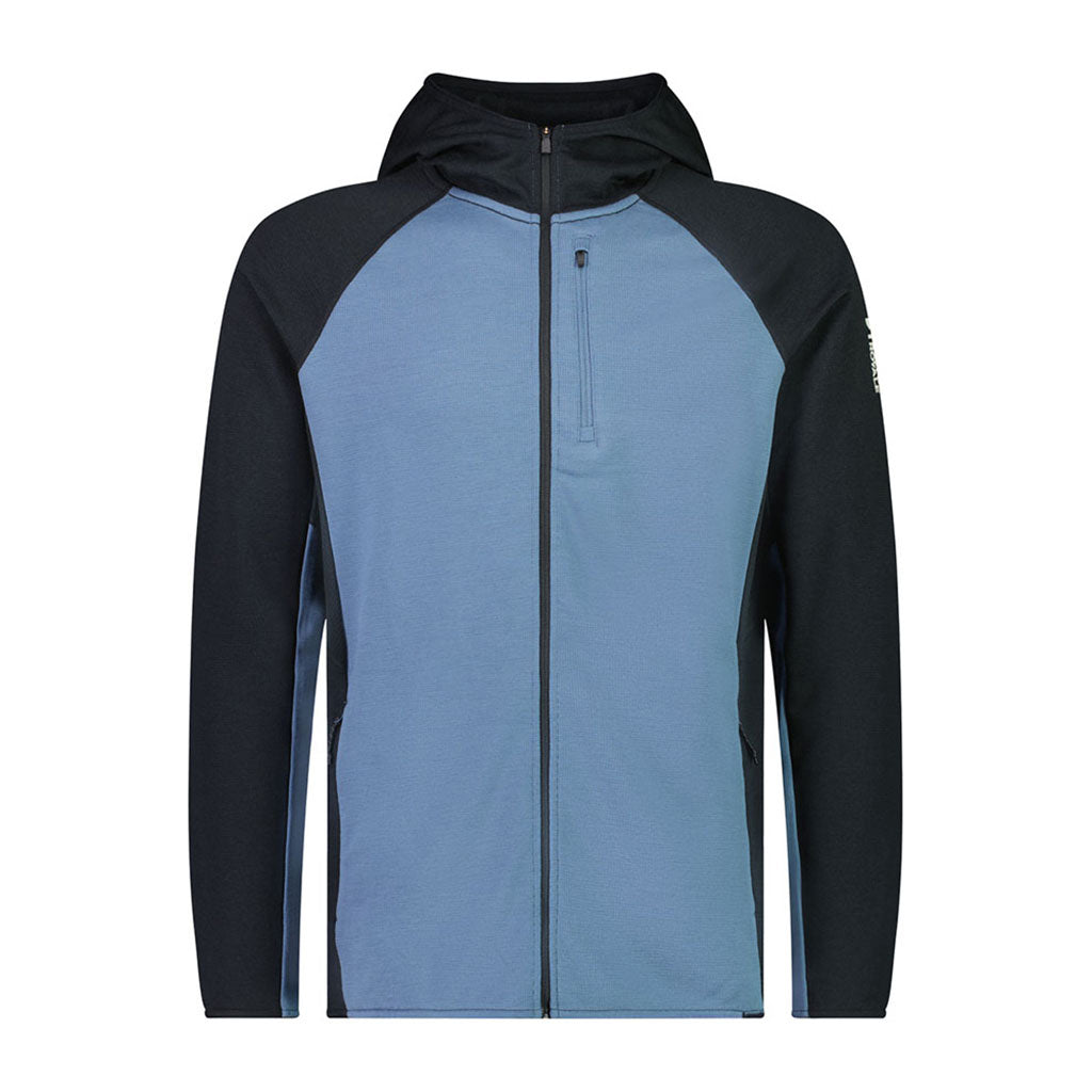 Approach Merino Shift Fleece Hood Midlayer i farven blå Slate/sort