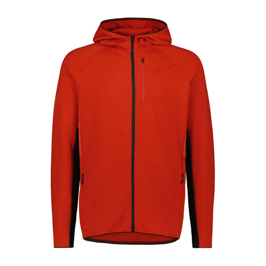 Approach Merino Shift Fleece Hood Midlayer i farven Retro rød