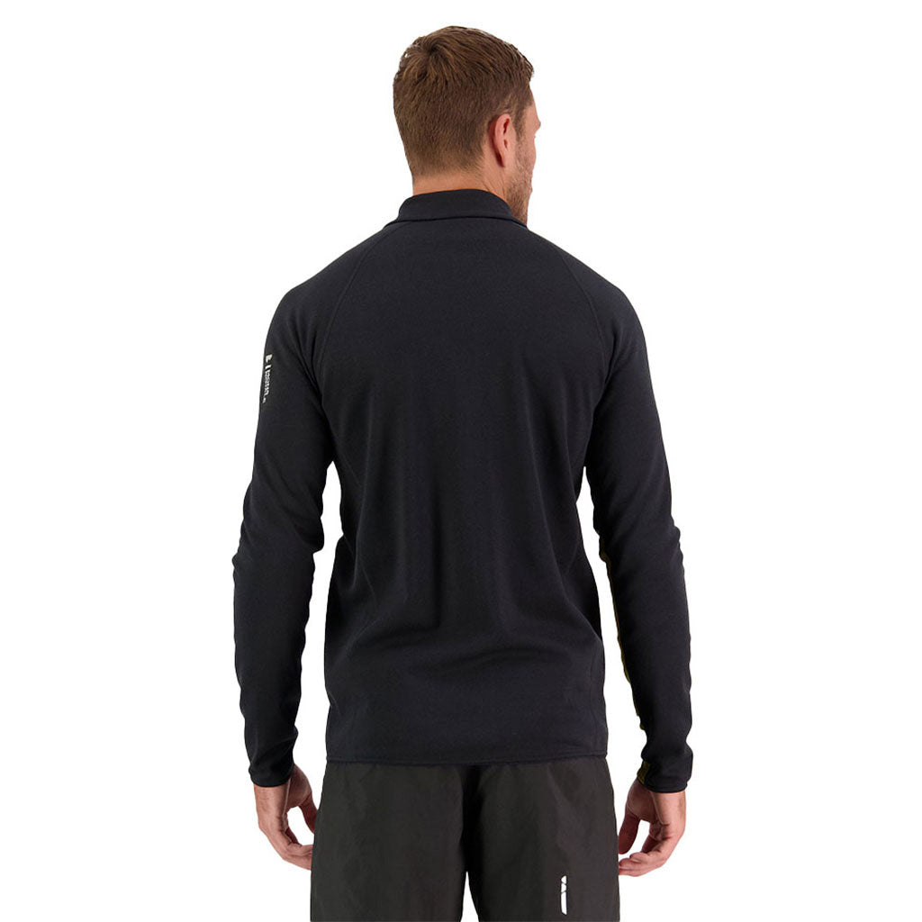 Approach Merino Shift Fleece Midlayer i farven sort set bagfra