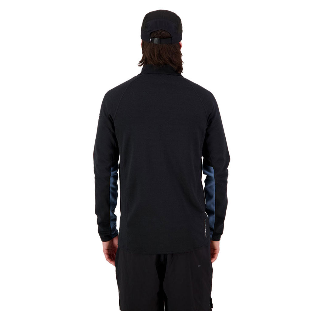 Approach Merino Shift Fleece Midlayer i farven blå Slate set bagfra