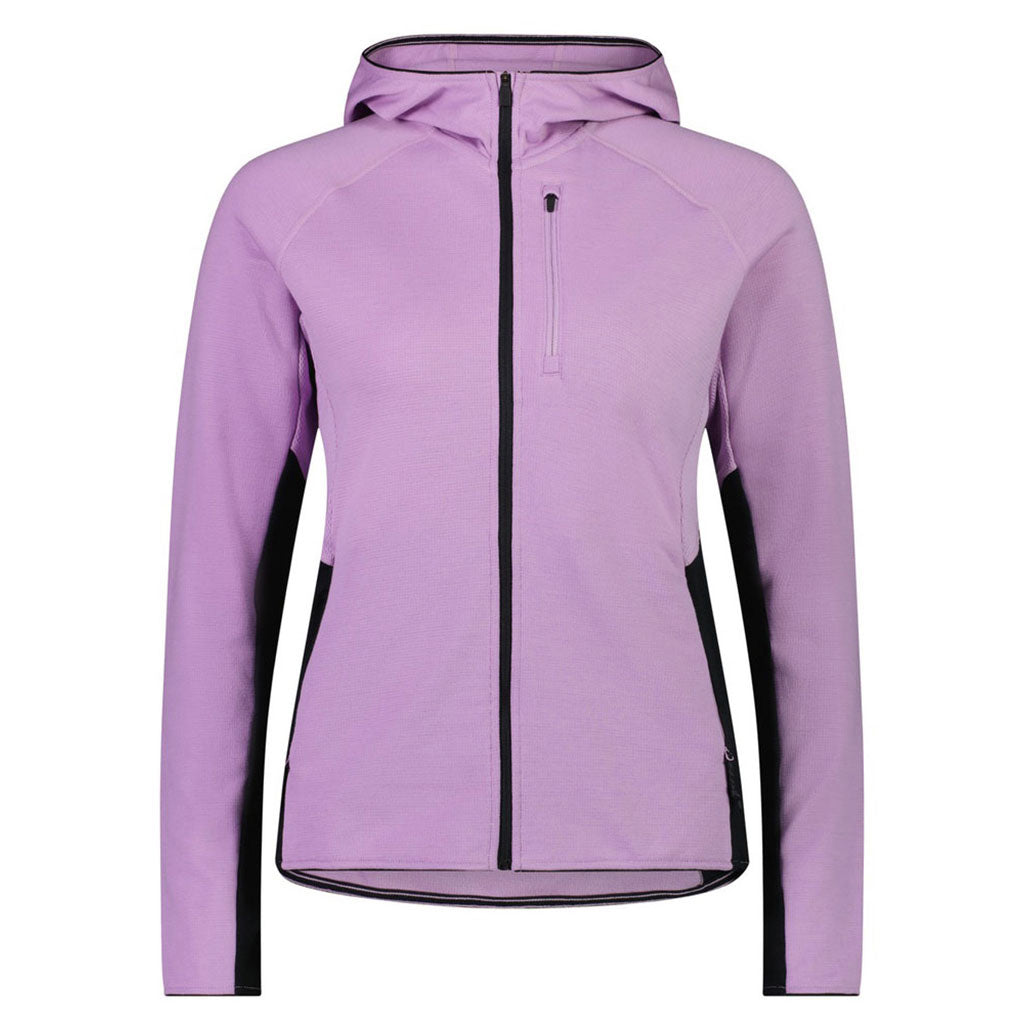 Approach Merino Shift Fleece Hood Midlayer i farven Orchid / sort