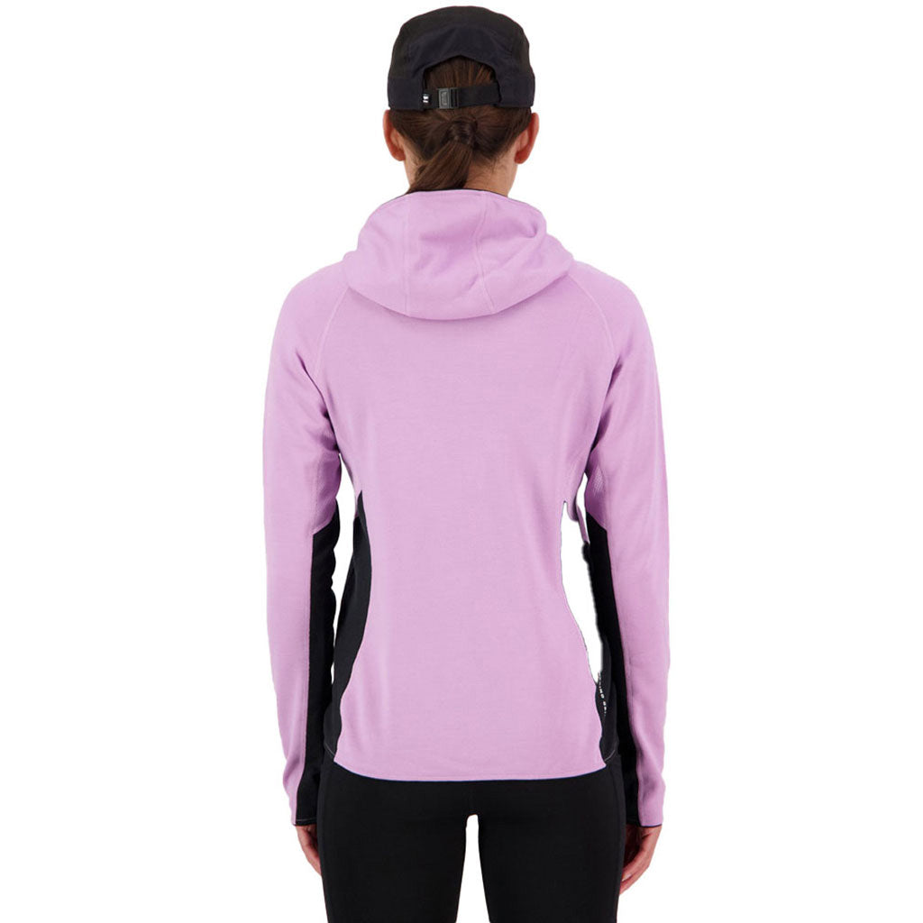 Approach Merino Shift Fleece Hood Midlayer i farven Orchid / sort