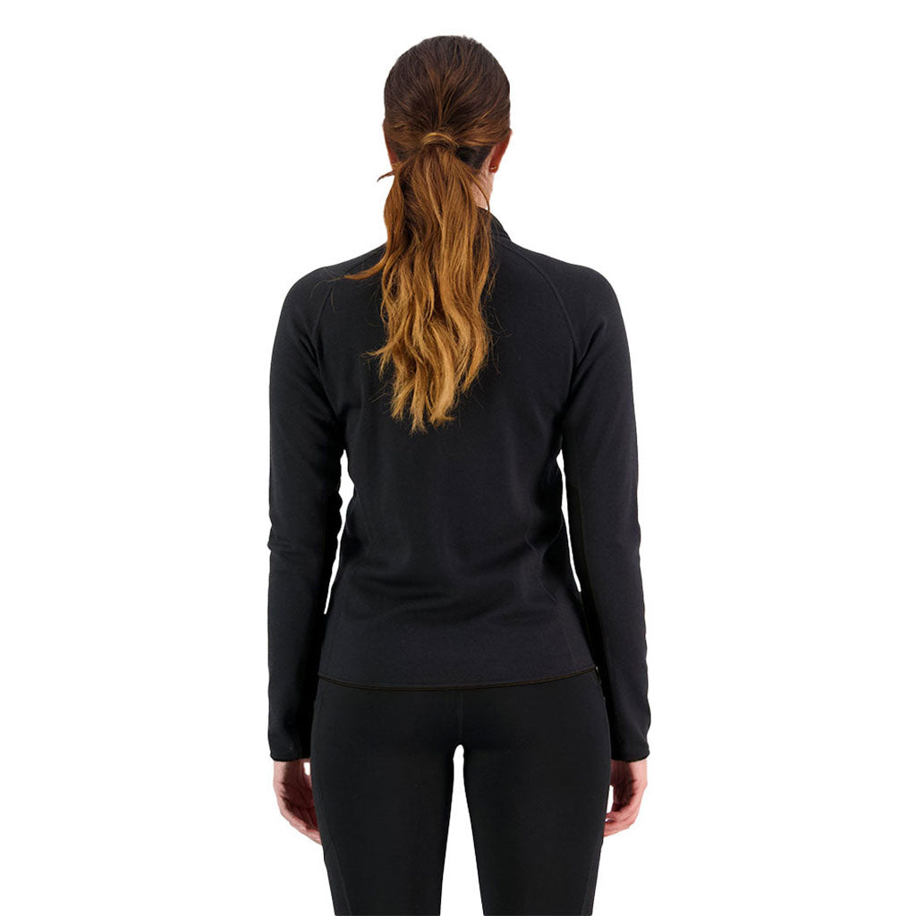 Approach Merino Shift Fleece Midlayer i farven sort set bagfra