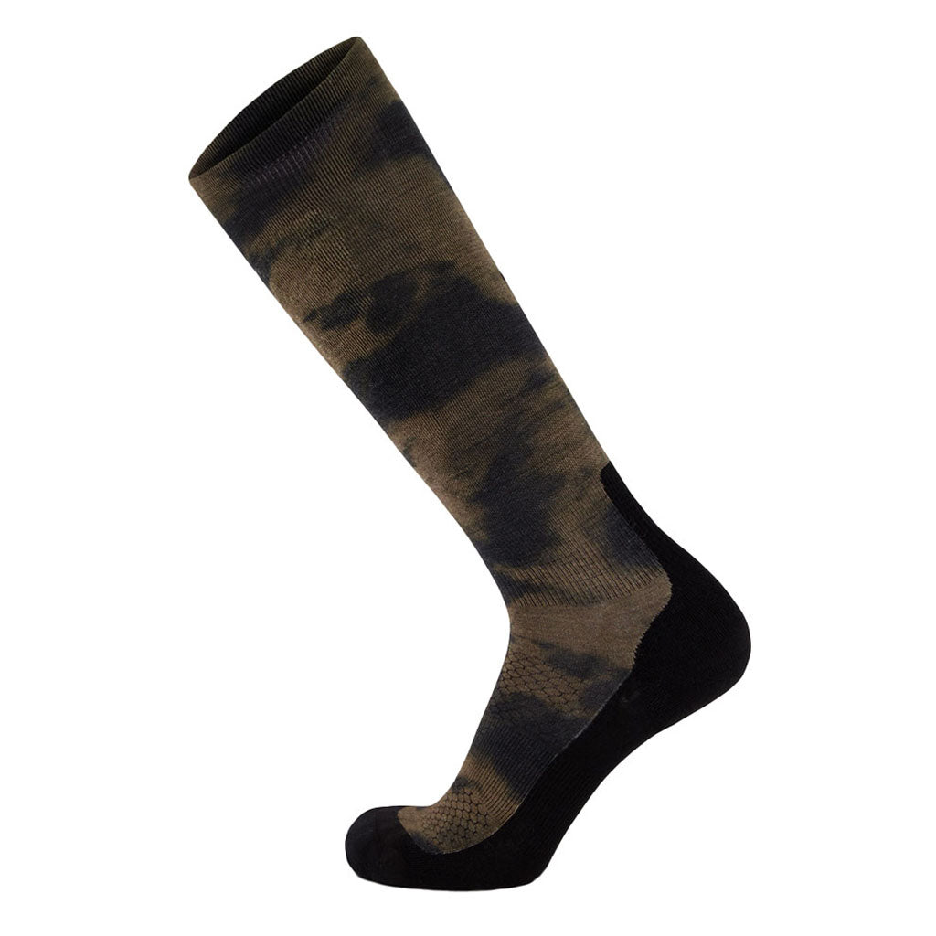 Atlas Merino Snow Digital Skisokker i farven Olive Tie Dye