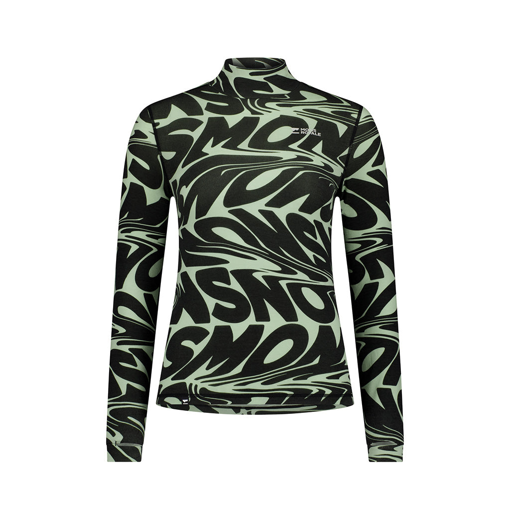 Cascade Merino Base Layer Mock Neck Long Sleeve - Skiundertrøje