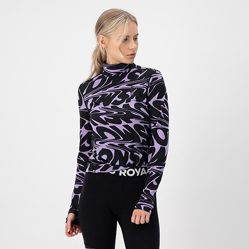 Cascade Merino Flex 200 Mock Neck LS SLL Midlayer i farven set fra en skrå vinkel