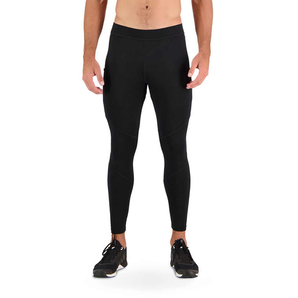 Merino Active Leggings Midlayer i farven sort set forfra