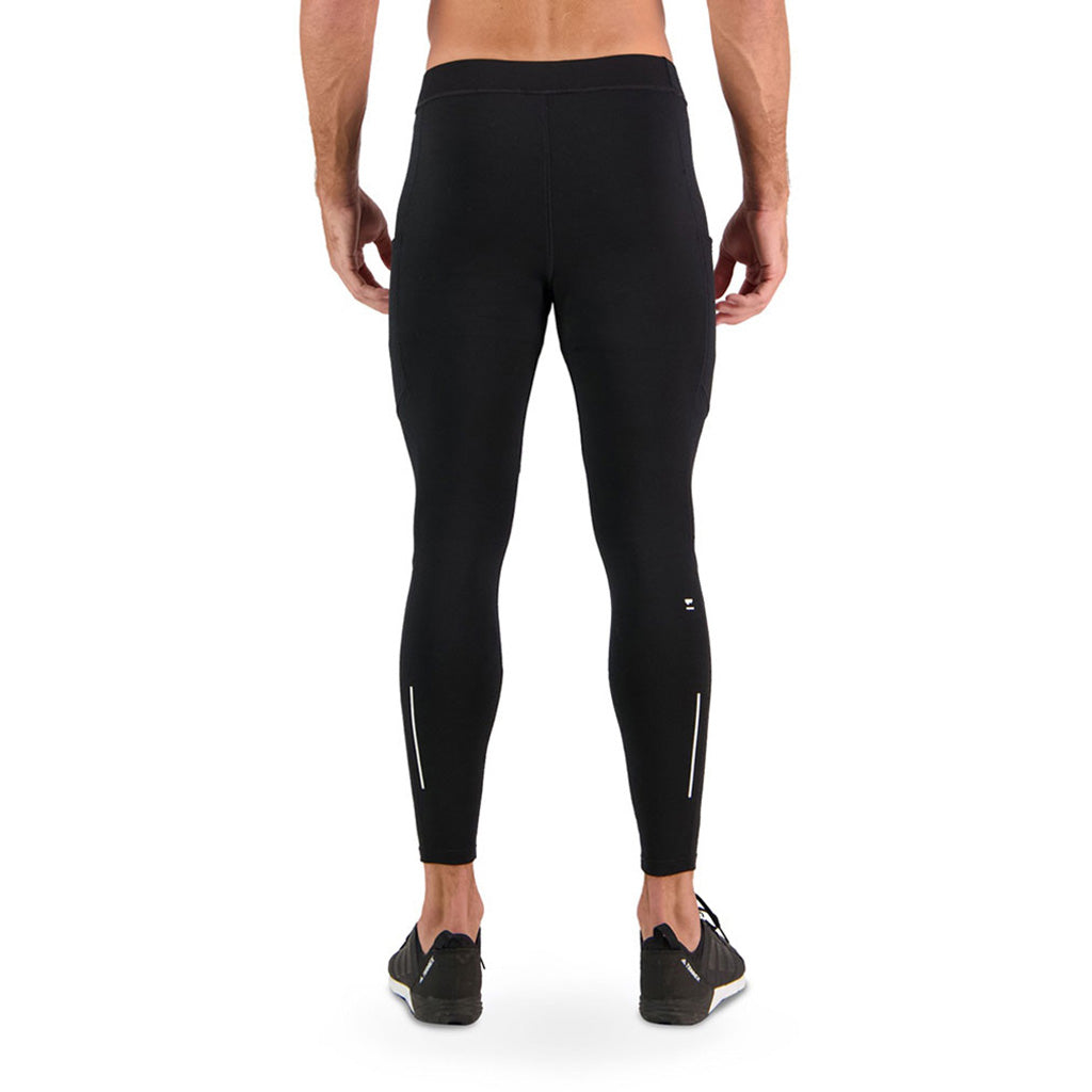 Merino Active Leggings Midlayer i farven sort set bagfra