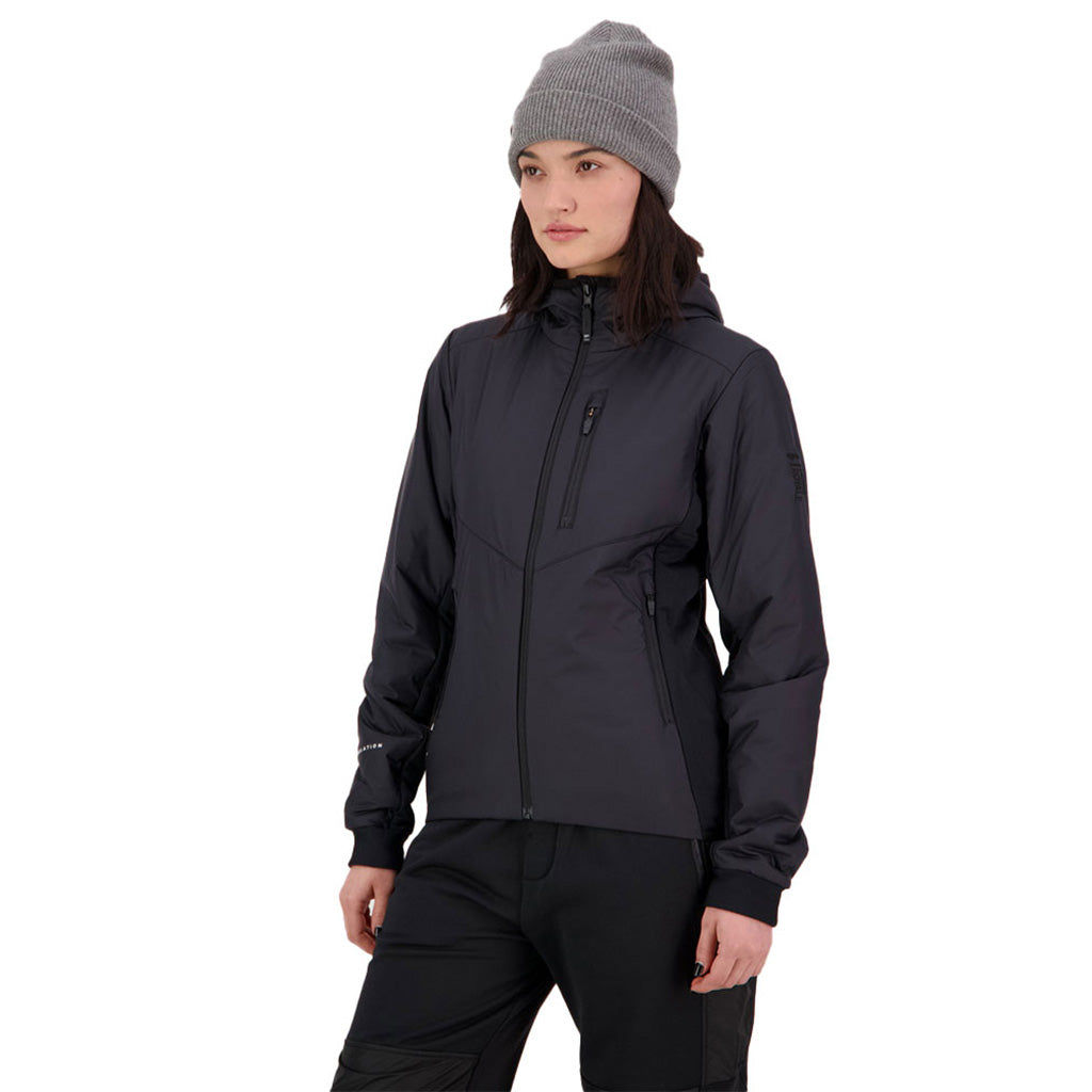 En Jakke, Arete Wool Insulation Hood i farven sort set forfra