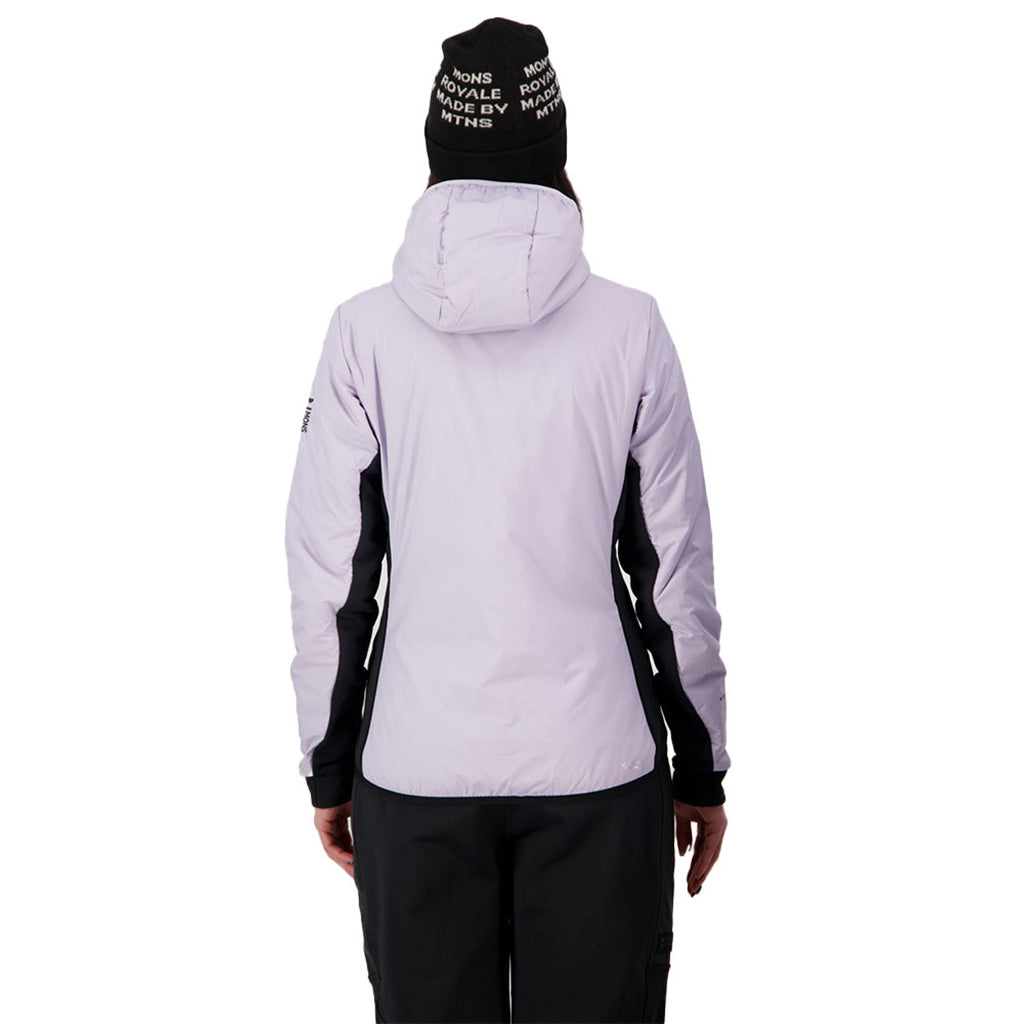 En Jakke, Arete Wool Insulation Hood i farven Thistle Cloud set bagfra