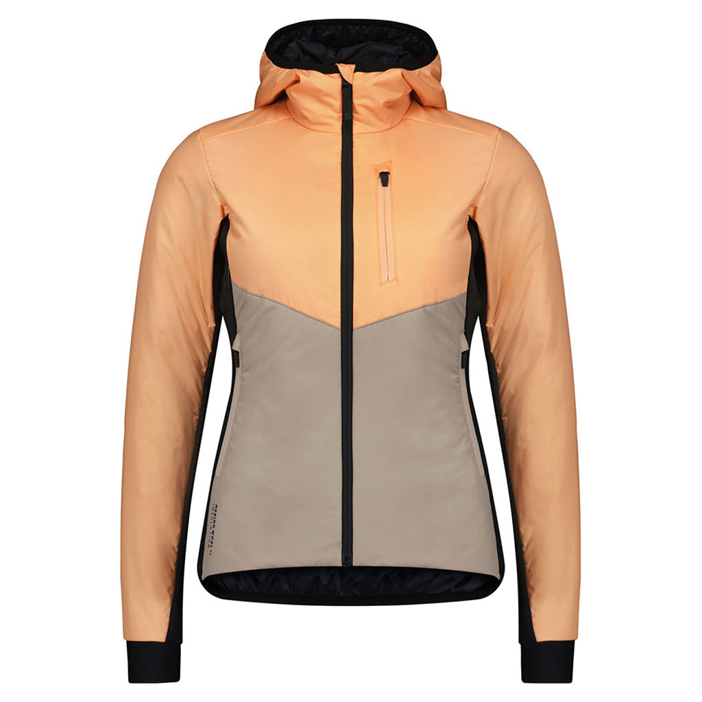 Arete Wool Insulation Hood Midlayer i farven Melon / Taupe / sort