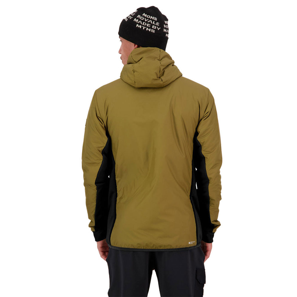 En Jakke, Arete Wool Insulation Hood i farven Forest Floor set bagfra